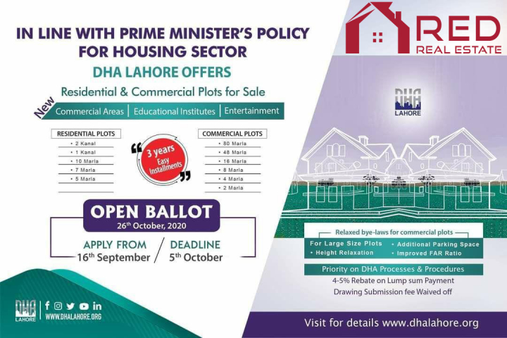 DHA Lahore Installment Plan (Residential and Commercial) plots ...